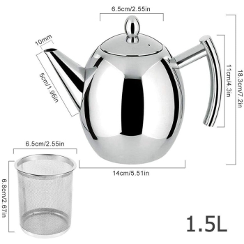 Dzbanek czajnik ze stali z filtrem 1,5 l [13260000471]